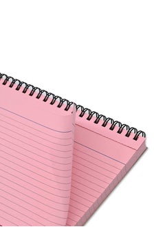 FIS FIS Ruled Record Card 180 Gsm 6X4 Inch Double Loop Spiral 50 Sheets Pink -FSIC64-180SPPI  - Image 2