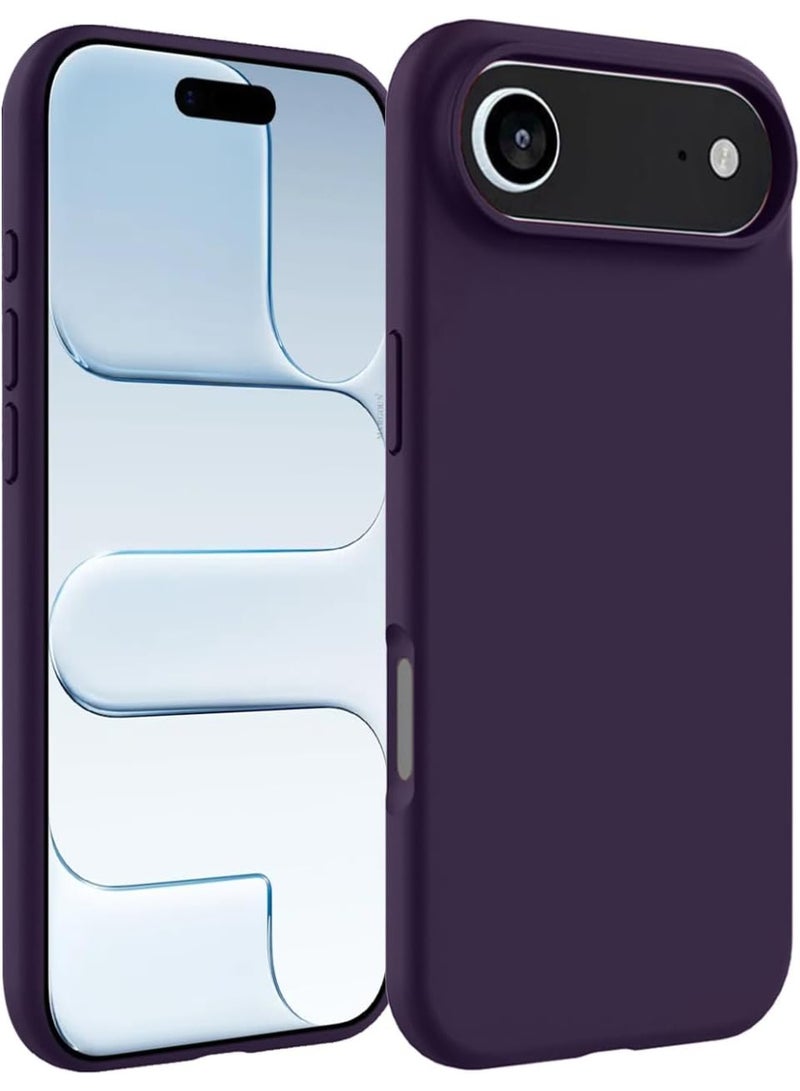 Silicone Case for iPhone 17 Air, Silky Soft Touch Full-Body Protective Phone Case, Anti-Scratch Shockproof Cover with Microfiber Lining (PURPLE) - Image 1