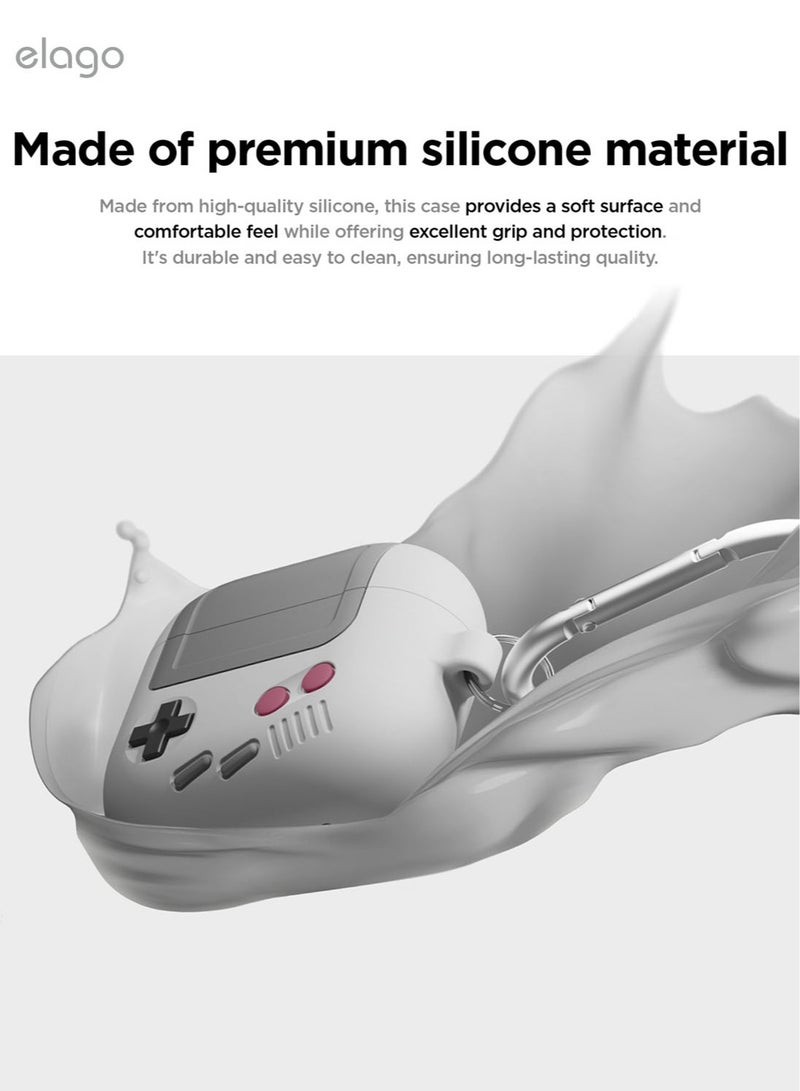 Elago AW5 Hang Compatible with AirPods 4 Case Cover (2024) with Carabiner - Light Grey - Image 4