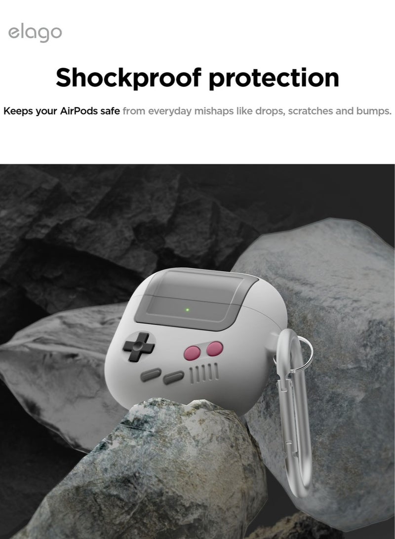 Elago AW5 Hang Compatible with AirPods 4 Case Cover (2024) with Carabiner - Light Grey - Image 5