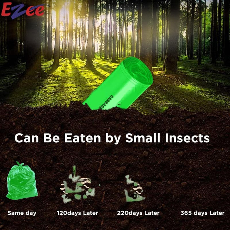 Ezee Disposable Plastic Garbage/Trash Bags (30" X 50", Black, Pack of 3) - Image 2