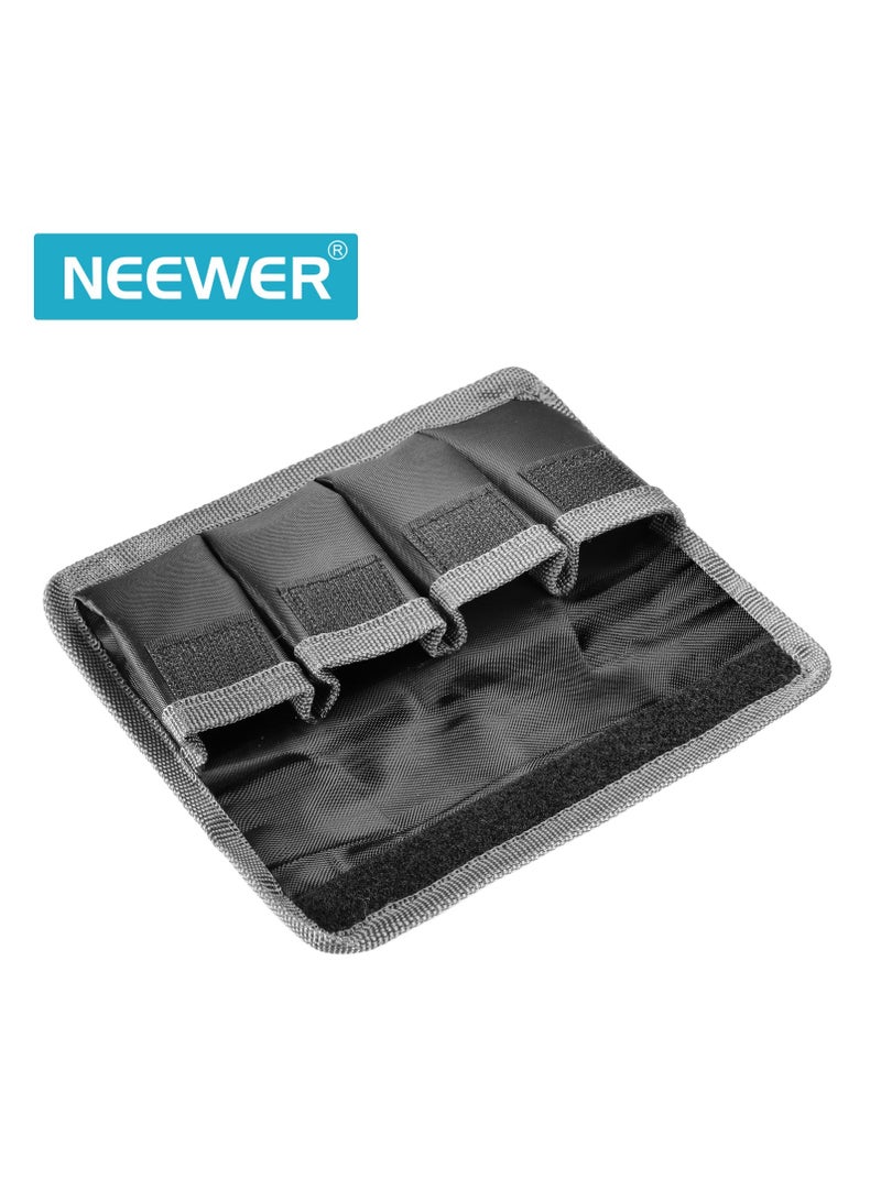 NEEWER 7.5"x5.5"x0.9" DSLR Battery Bag for Standard Cameras, Lightweight and Durable Nylon, Fastening Tape, Compatible with LP-E6, LP-E8, EN-EL14, Ideal for Photographers and Accessories Storage - Image 5
