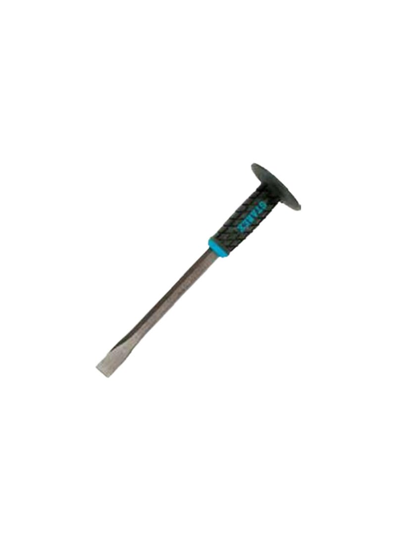 Starex Chisel Stoning 8"(200mm)x18mm Flat Sandy Finish CRV Grey Grip