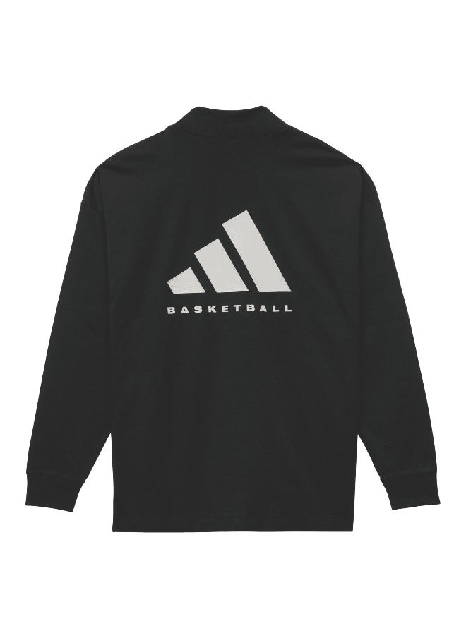 Adidas Adidas One Bb L/S Tee Black Basketball T-Shirts For Unisex Xs  - Image 2