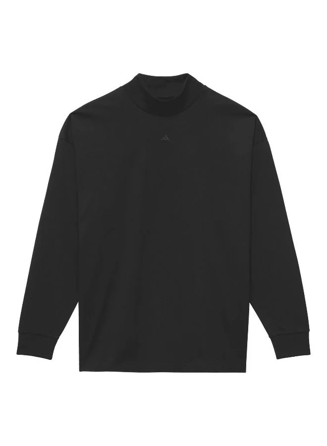 Adidas One Bb L/S Tee Black Basketball T-Shirts For Unisex Xs