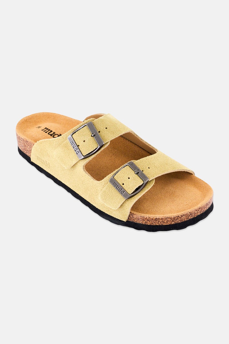 Mudd Women Slip On Cork Sandals, Light Olive - Image 1