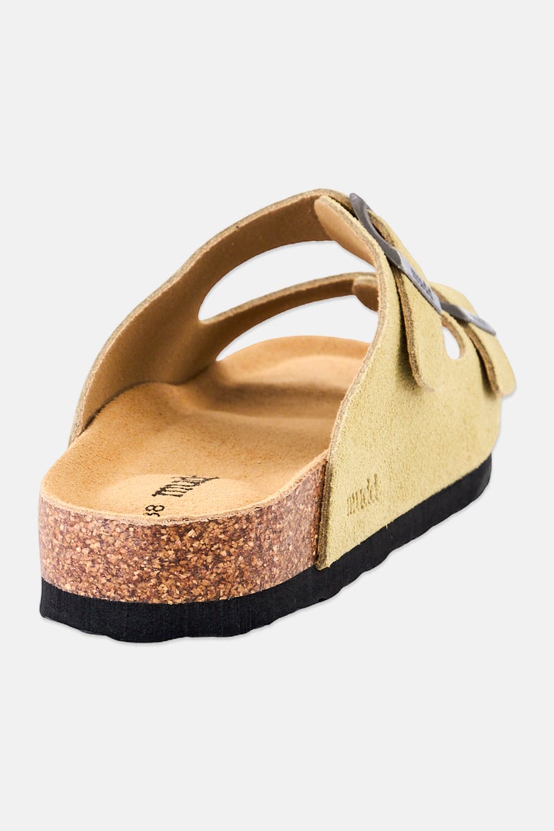 Mudd Women Slip On Cork Sandals, Light Olive - Image 3