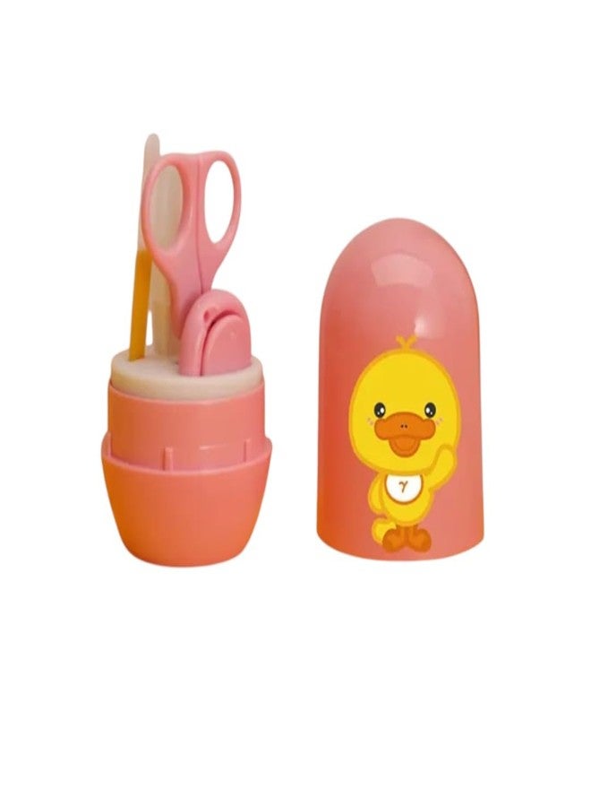Kalra Magic 4 In 1 Baby Grooming Kit Portable Newborn Manicure & Healthcare Accessories Set Safe 0 Months Infant & Toddler Hygiene Care With Nail Clippers Scissors Nail Cutter & Travel Case (Pink) - Image 1