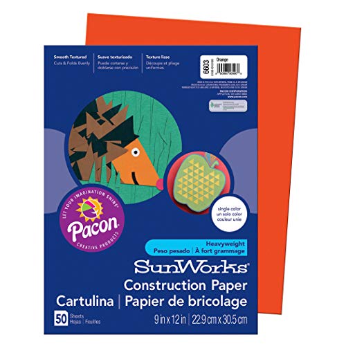Prang SunWorks Construction Paper Orange 9 x 12 50 Sheets Per Pack 10 Packs - Image 5