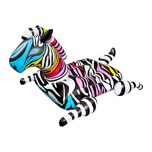 Poolmaster Zany Zebra Jumbo Swimming Pool Float Rider, Zebra Large - Image 2