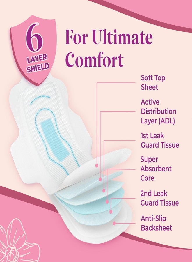 Ammy Super Absorbent Maxi Thick Sanitary Pads - 30 Pcs XXL for Heavy Flow | Cottony Soft, Rash Free, Leak Lock with 6-Layer Shield & Active Flow Layer | Pack of 1 - Image 2