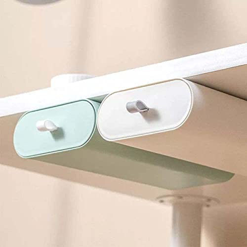 ZURATO Plastic Organizer Box Storage Box Container Under Desk Drawer Self-adhesive Pencil Tray Cosmetics Case Pen Barrel Table Storage Box - Image 1