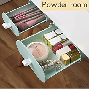 ZURATO Plastic Organizer Box Storage Box Container Under Desk Drawer Self-adhesive Pencil Tray Cosmetics Case Pen Barrel Table Storage Box - Image 2