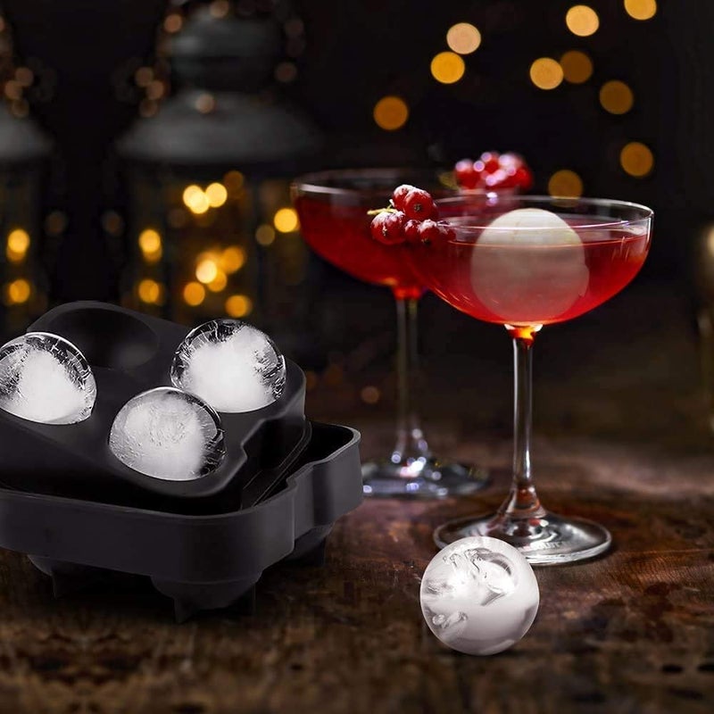JEEJEX Ice Cube Tray Ball Maker for Bar Accessories Juice Whiskey Cocktail Drinks Ice Ball Makers for Fridge Ice Trays Made of Silicone Material - Image 4