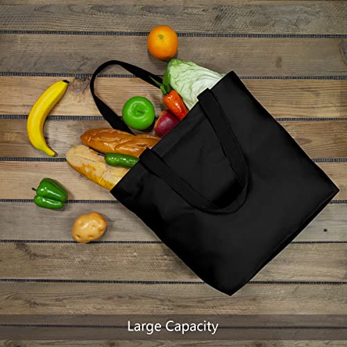 TOPDesign 12-Pack Canvas Tote Bags with Magnetic Snap, Reusable Grocery Shopping Bags, DIY Your Creative Designs - Image 4