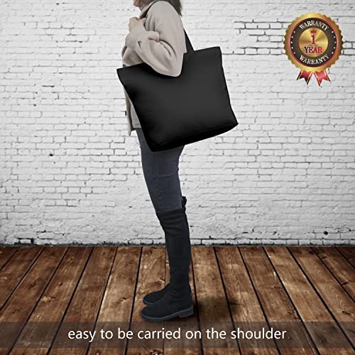 TOPDesign 12-Pack Canvas Tote Bags with Magnetic Snap, Reusable Grocery Shopping Bags, DIY Your Creative Designs - Image 2