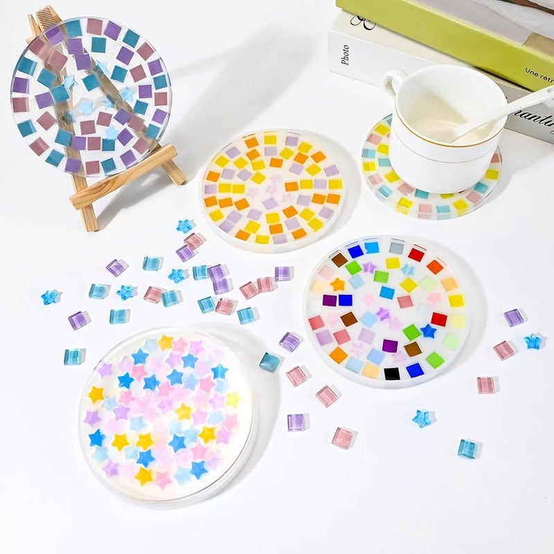 Color 9 Set Ceramic Glass Handmade Decorative Tiles For Garden Decoration - Image 3