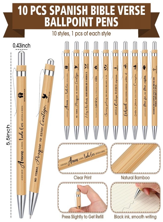 Resurhang 20 Pcs Regalos Cristianos En Español Spanish Christian Notebooks with Pens Spanish Christian Gift Bulk Motivational Journals Inspirational Pens Thank You Gifts for Family Colleagues (Tan) - Image 4