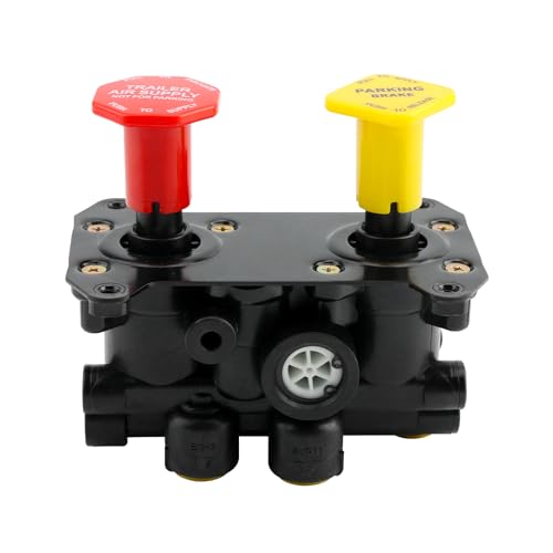 Misakomo 800516 MV3 Dash Air Brake Control Valve 14 NPT Ports MV3 Trailer Parking Brake Valve Compatible with Bendix Volvo Velvac Western Star Peterbilt Kenworth - Image 1