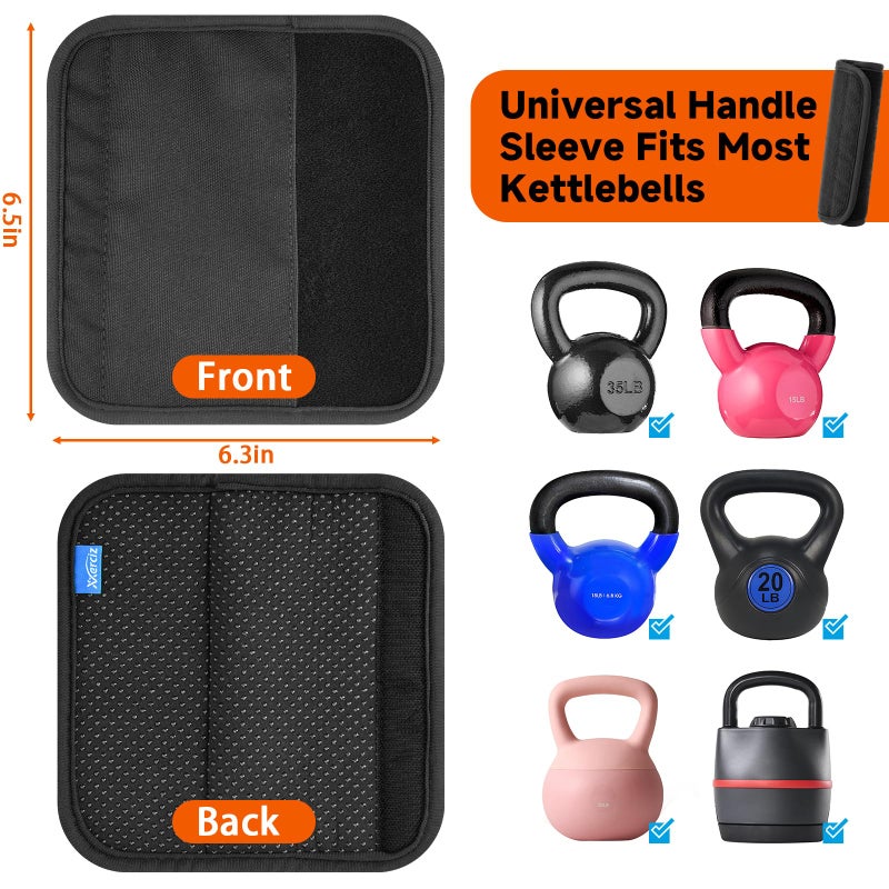 Xxerciz Kettlebell Non-Slip Handle Wrap, Soft Breathable Grip Cover for Most Kettlebells, Easy to Use, Training Accessory for Home Gym Workouts - Image 2