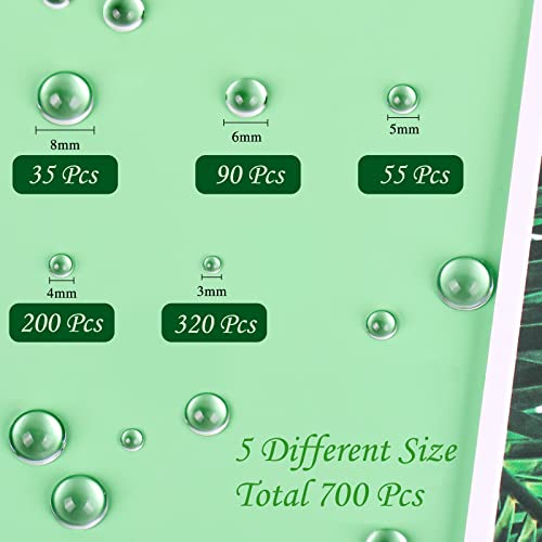 CCOZN 700 Pieces Clear Water Dewdrop Embellishments, CCOZN Card Making Supplies Clear Beads Water Droplets Waterdrop Resin Beads for DIY Scrapbooking Crafts Paper Decor Phone Case Craft - Image 2