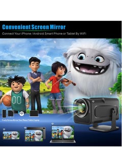 TIGER Mini Projector HY320 – 4K FHD 1080P Smart Projector with Auto Keystone, 10000 Lumens Brightness, WiFi 6 & BT 5.0, 180° Rotation, Built-in Android 11.0, Outdoor Portable Projector – EU Plug  - Image 5