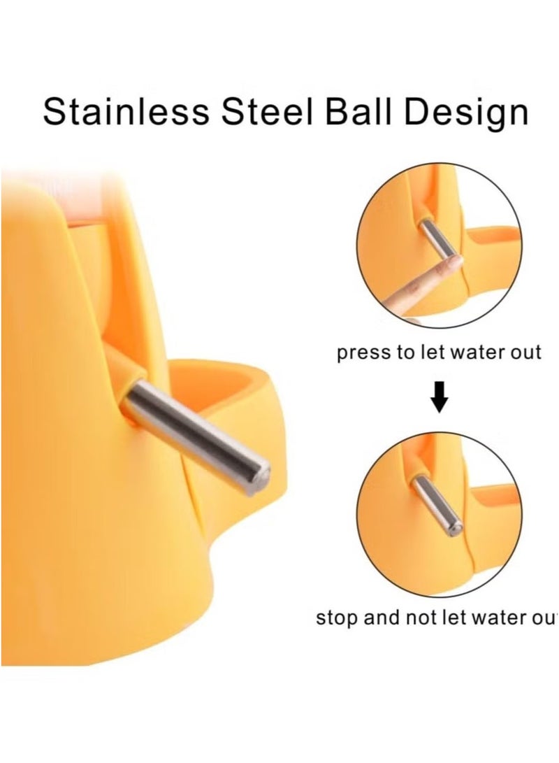 قنينة ماء للهامستر، زجاجة شرب أوتوماتيكية للحيوانات الأليفة الصغيرة مع قاعدة حاوية الطعام، زجاجة تغذية معلقة، موزع أوتوماتيكي للماء للحيوانات الصغيرة - Image 3