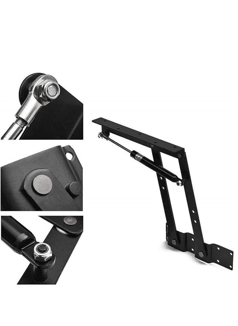 SYOSI Folding Lift up Top Furniture Hinge, 1 Pair 50kg/100LB Coffee Table Spring Hinge, Adjustable Table Top Lifting Frame, Spring Standing Desk Frame, for Coffee Table Furniture Accessories  - Image 3