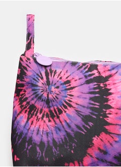 CUBS Purple & Black Tie Dye clutch  bag  - Image 3