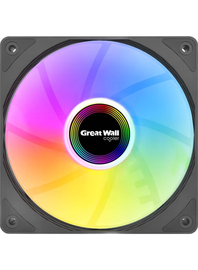 Great Wall Great Wall Archimedes X120 Argb Edition Black 12Cm Fan (Argb Sync/8 Anti-Vibration Pads/Reinforced Ribs/60Cm Long Cable/Small 3Pin Connector) - Image 3