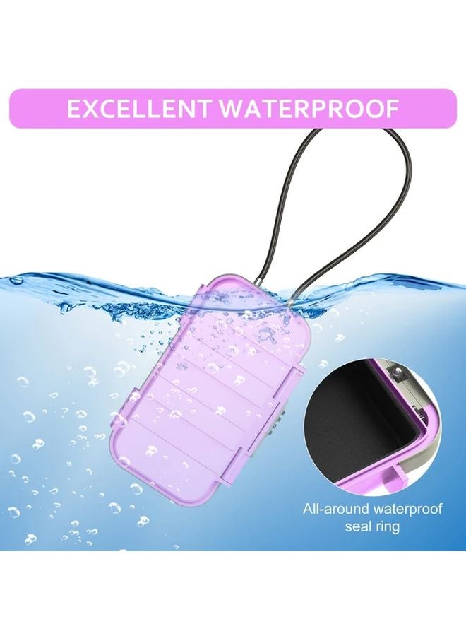 Black Portable Waterproof Travel Safe with Combination Lock for Outdoor Sports Beach Trips - Image 5