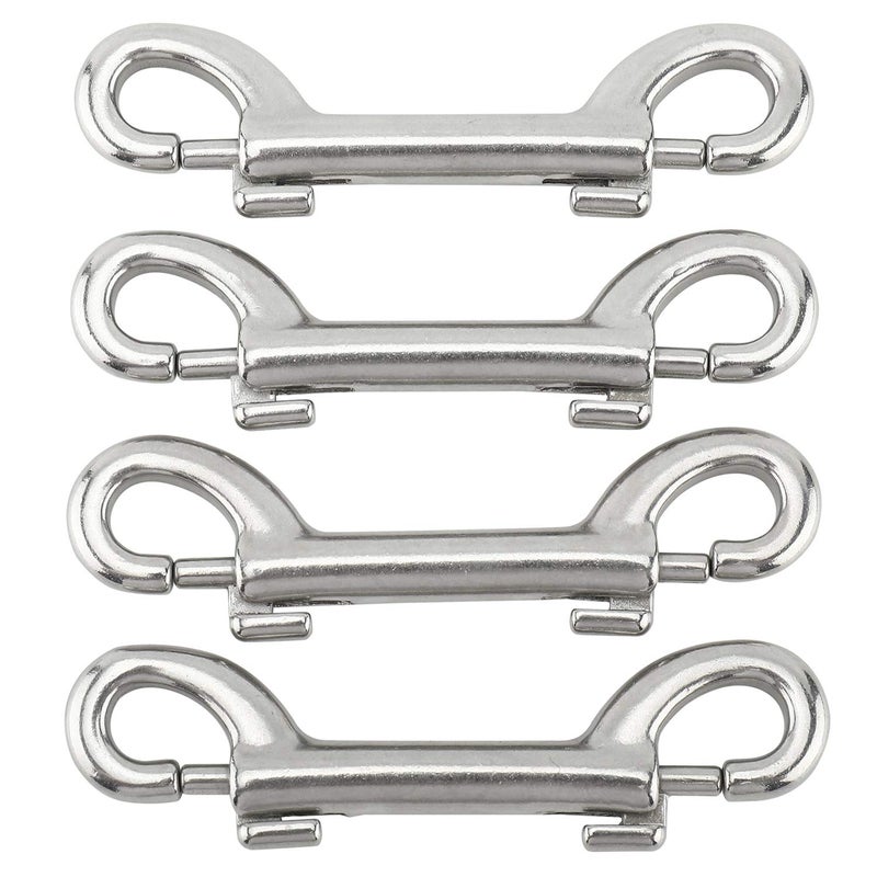 Yaegoo 4 Pack 316 Stainless Steel Double Ended Bolt Snap Hook, 3-1/2 Inch Marine Grade Double End Snaps, Trigger Chain Clips Scuba Diving Clips - Image 2