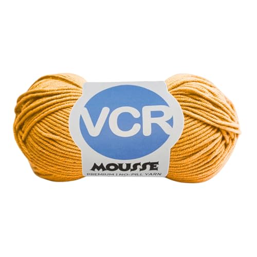 VCR 4ply Ladoo Yellow Yarn, 100 Grams Hank, 190 Meters Length, Acrylic Ball for Crochet and Knitting, Soft Crosia Threads, Pack of 1 Yarn, Suitable for DIY Crafts - Image 1