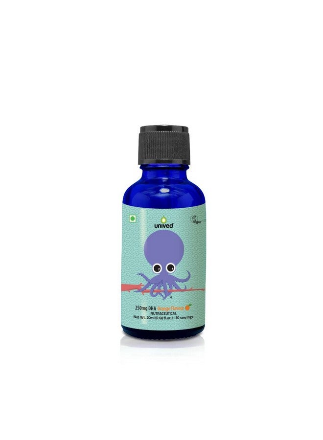 Unived OVEGHA Kids, Vegan Algae Omega-3 DHA 250mg DHA, Liquid Dropper, Natural Orange Flavour, 30 servings - Image 2