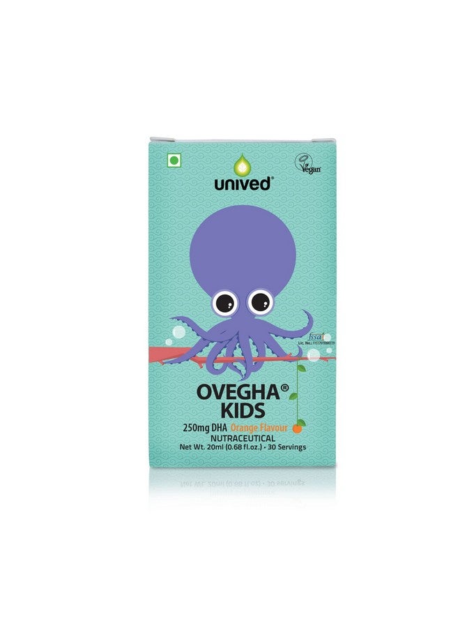 Unived OVEGHA Kids, Vegan Algae Omega-3 DHA 250mg DHA, Liquid Dropper, Natural Orange Flavour, 30 servings - Image 3