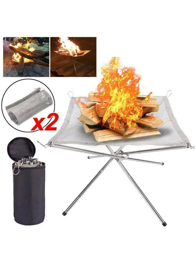 إسكدنيا شواية فحم قابلة للطي محمولة من الفولاذ المقاوم للصدأ للنزهات الخارجية للطهي والتخييم والمشي لمسافات طويلة - Image 4