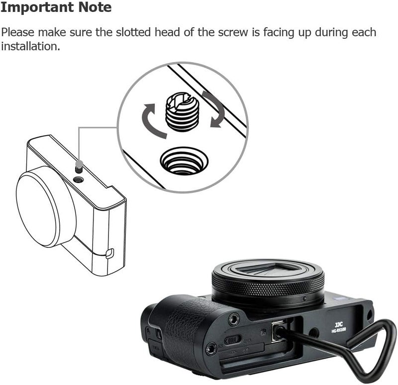 جي جي سي مقبض يدوي معدني صلب من مع حامل آمن لكاميرات Sony RX100 VI VA V IV III II RX100VI RX100VA RX100V RX100IV RX100III RX100II RX100 RX100M6 RX100M5A RX100M5 RX100M4 RX100M3 RX100M2 الرقمية - Image 3