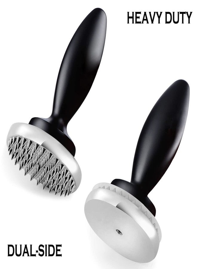 KEISSCO Reversible Meat Tenderizer and Pounder Dual Sided Meat Tenderizer Mallet Marinating Prep Tool, Mysterious Black - Image 2