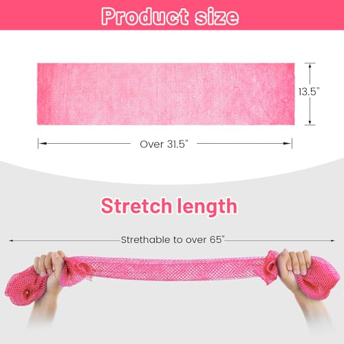 ZOCY African Net Sponge, Authentic Exfoliating Body Scrubber for Bath and Shower, Multiple Textures with Gentle Deep Exfoliating and Rich Lather for All Skins (Pink) - Image 3