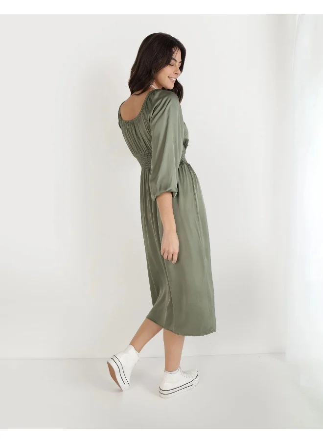 Aerie Sweetheart Neck Ruched Waist Dress