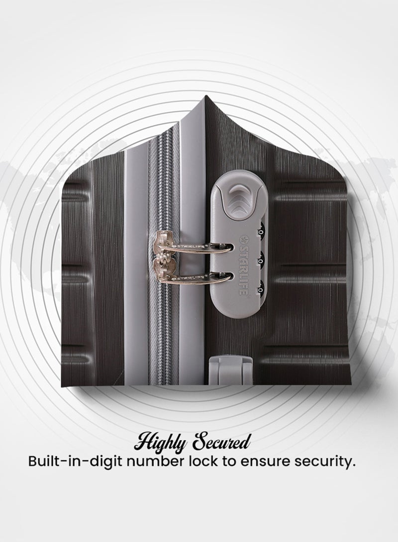 STARLIFE 3 Piece ABS Hard side Trolley Luggage Set Spinner Wheels with Number Lock 20/24/30 Inch - Image 4