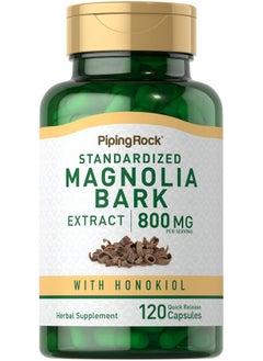 Piping Rock Magnolia Bark Extract 400Mg  120 Capsules  Standardized Herbal Supplement  With Honokiol  Nongmo Gluten Free  - Image 1