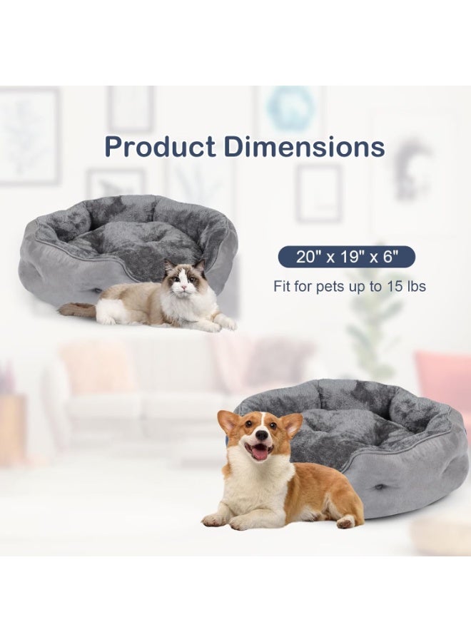 هوميفاي سرير قطط فائق النعومة للنوم العميق ، سرير مستدير للحيوانات الأليفة مع وسادة لدعم المفاصل والعضلات سرير للكلاب قابل للغسيل في الغسالة للقطط والكلاب داخل المنزل - Image 5