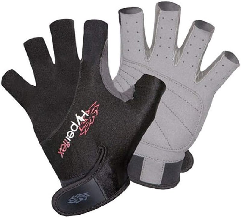 Hyper Flex 3/4 Fingerless Gloves – Helps Protect Hands - Kayak Gloves for Kiteboarding, Canoeing and Stand-Up Paddle-Boarding - Padded and Vented for Durability and Comfort - Adjustable Wrist Cinch - Image 4