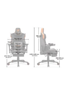 Cougar Cougar Armor Evo S Ergonomic Gaming Chair - Retractable Footrest Magnetic Neck Pillow and Lumbar Cushion 3D Adjustable Armrest Reclining Backrest up to 155º Tilt & Lock Mechanism, Black  - Image 2