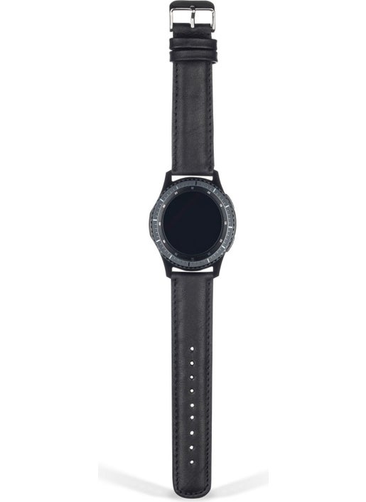 Vagave Samsung Active / Watch / Gear 20 mm Leather Strap Black  - Image 1