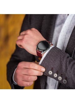 Vagave Samsung Active / Watch / Gear 20 mm Leather Strap Black  - Image 2