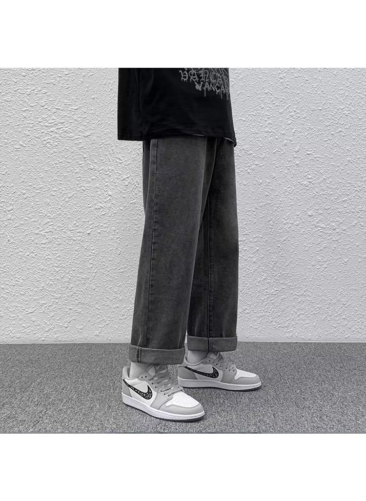 Generic - Vintage Jeans Men Casual Loose Fit Spring Blue - Image 1
