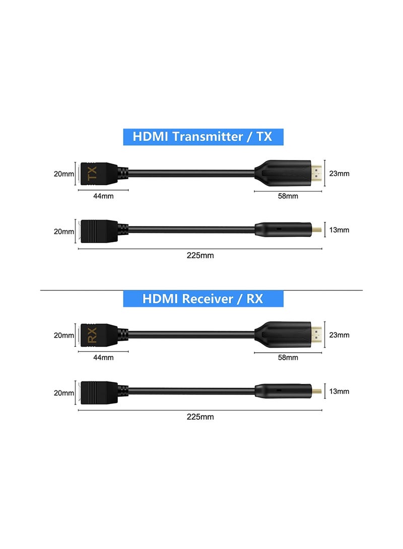 SOLARAE HDMI Extender Ethernet Cat5e, Network Converter Cables Male to Female HDMI to RJ45, 1080P up to 60m HDMI Transmitter and Receiver, 1 Pair - Image 5