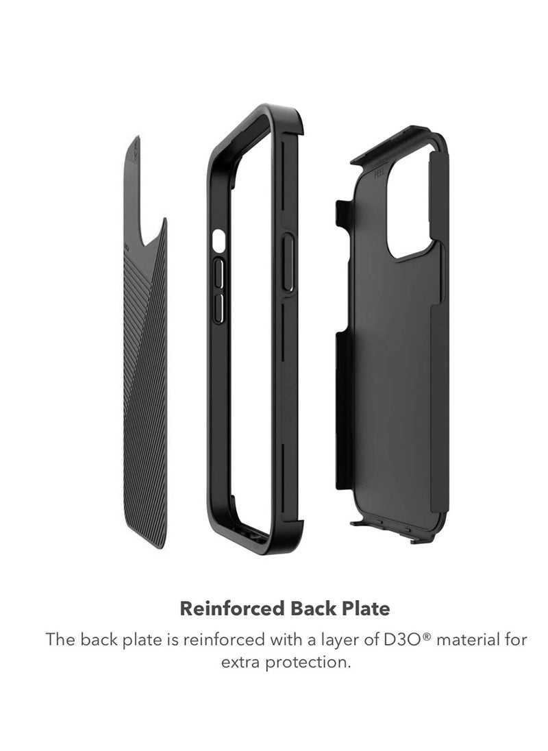 Gear4 - Gear4 MagSafe Compatible Case with D3O® Reinforced Back Plate Case Cover for Apple iPhone 15 – Black - Image 1